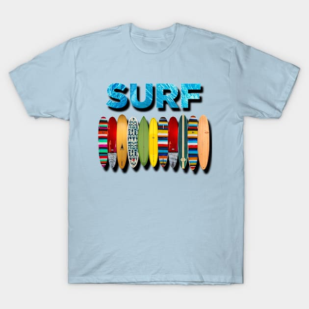 Surf Surf T-Shirt .feat Bling Glam Colors T-Shirt by ghettosquirrel